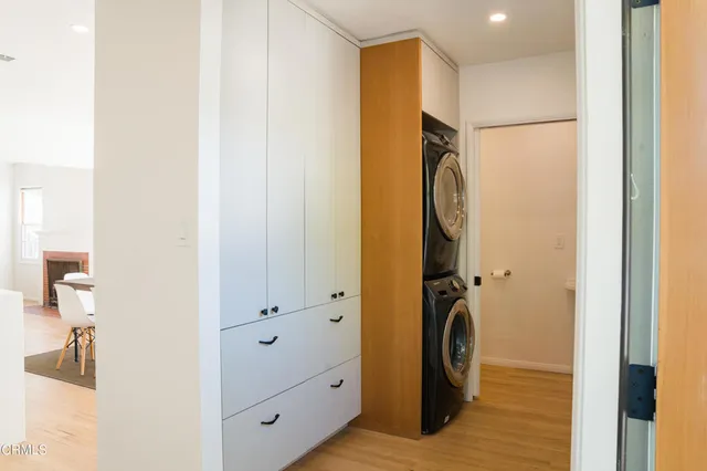 a view of walk in closet with sky view