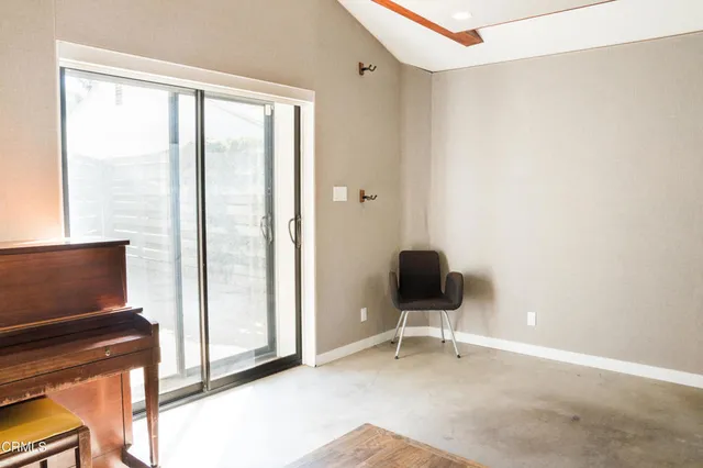 a chair and a table in a room