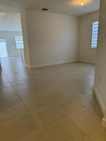 a view of a small space with a window