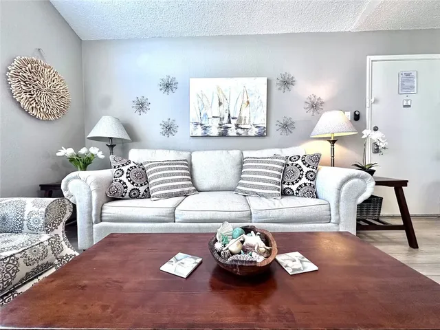 a living room with furniture and a couch