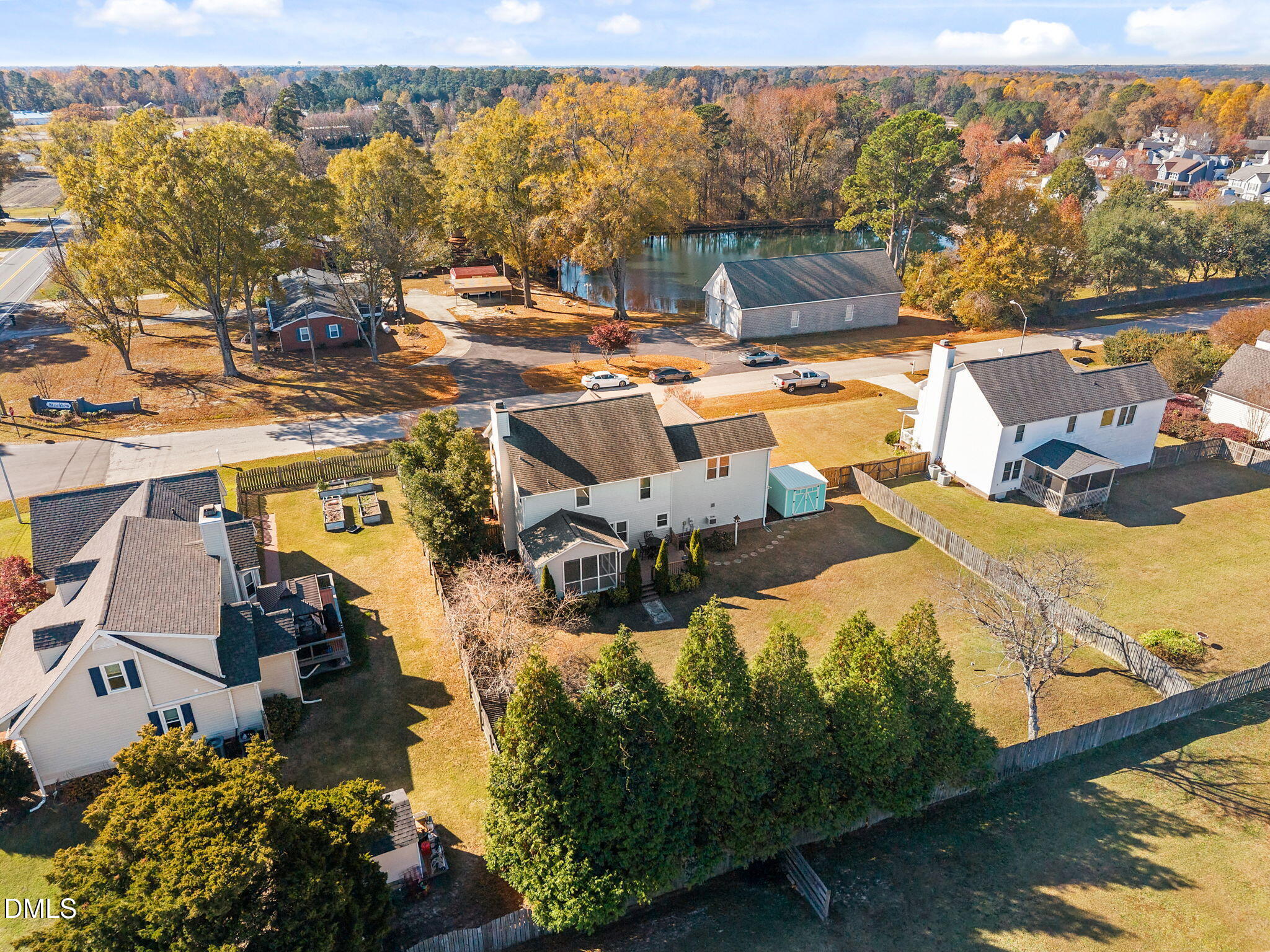 30 Stockton Drive Angier, NC 27501 - Photo 9 of 52 an aerial view of residential houses with outdoor space