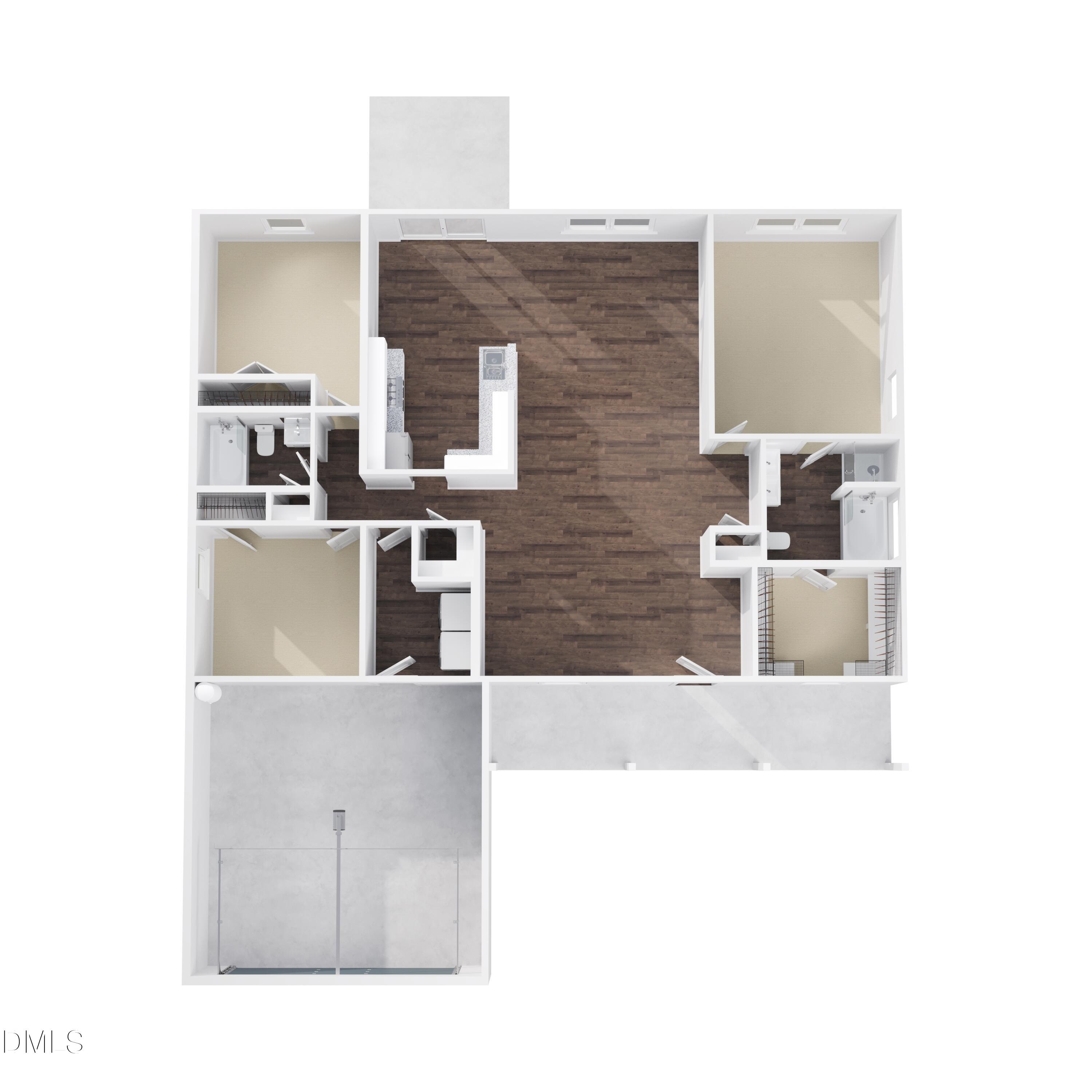 1151 Scarlet Oak Rd Spring Spring Hope, NC 27882 - Photo 2 of 2 a kitchen with stainless steel appliances kitchen island sink refrigerator and microwave