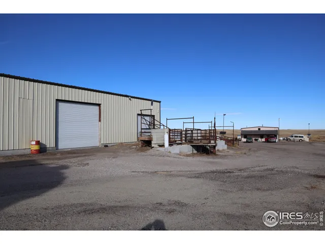 a view of a dry yard with wooden fence