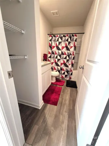 a view of wooden floor in a room