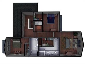 1213 Eleanor Street, Unit A Austin, TX 78721 - Photo 3 of 6 a bathroom with a sink a mirror and a toilet