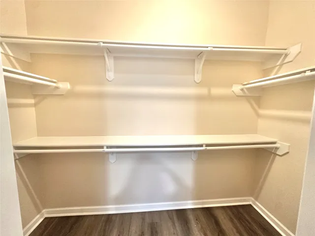 a close view of closet