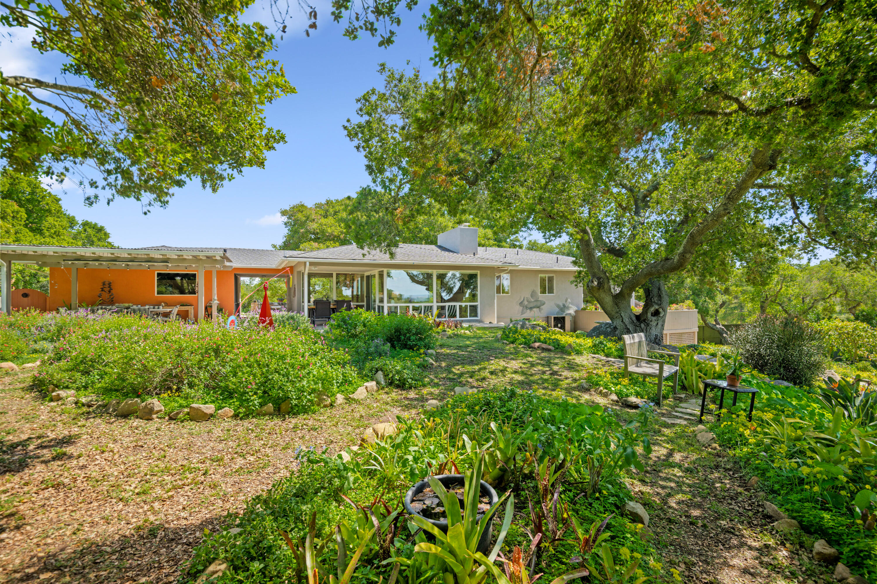 599 Mountain Drive Santa Barbara, CA 93103 - Photo 11 of 11 a front view of a house with a yard