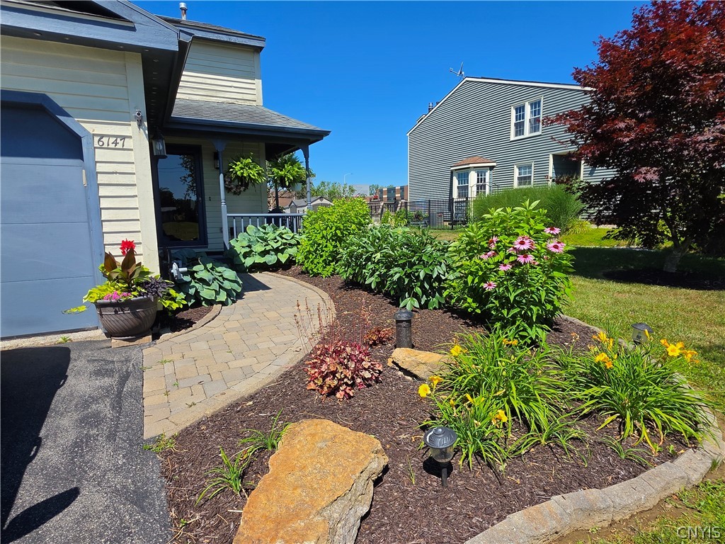 6147 Diffin Road Cicero, NY 13039 - Photo 2 of 45 Walkway with abundant landscaping and flowers