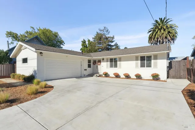 a view of a house with a patio