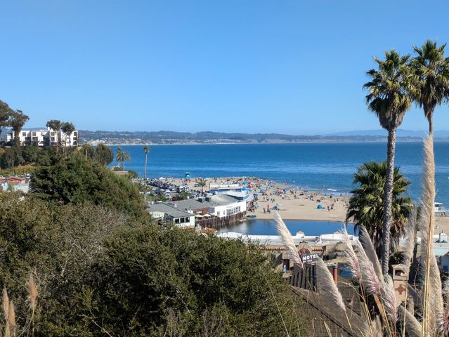 a view of a ocean with beach