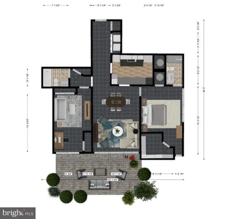 1 Markham Road, Unit 1D Princeton, NJ 08540 - Photo 53 of 55 2D Floorplan