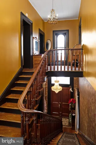 a view of front door and mirror