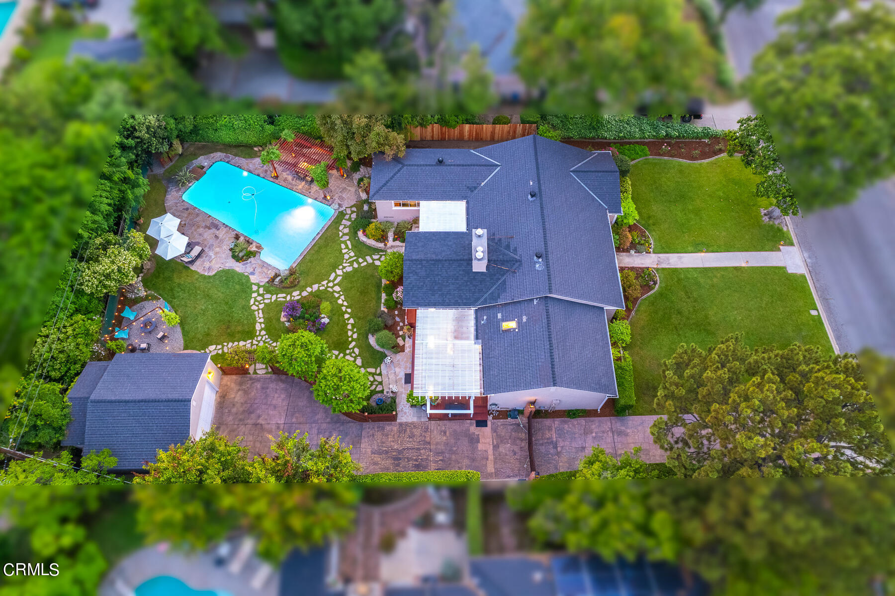 3780 Fairmeade Road Pasadena, CA 91107 - Photo 65 of 73 an aerial view of a house with a garden