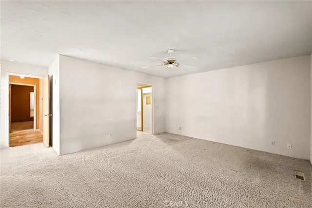 a view of a room with rack on the wall