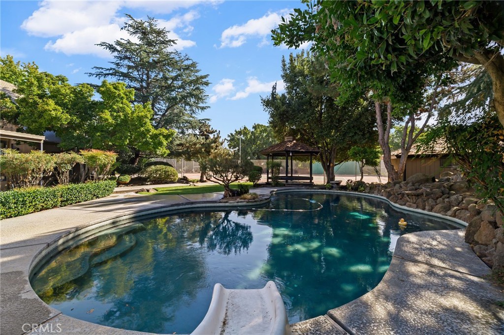 6357 County Road 48 Willows, CA 95988 - Photo 64 of 75 a swimming pool with outdoor seating and trees