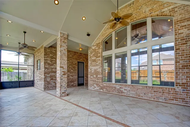 a view of an entrance of the building