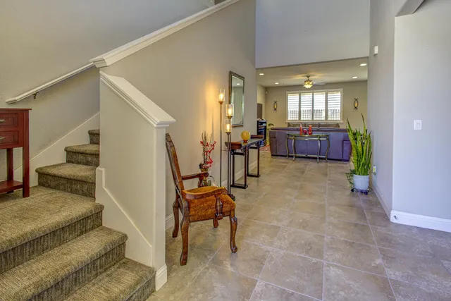 a view of a livingroom with furniture and a livingroom