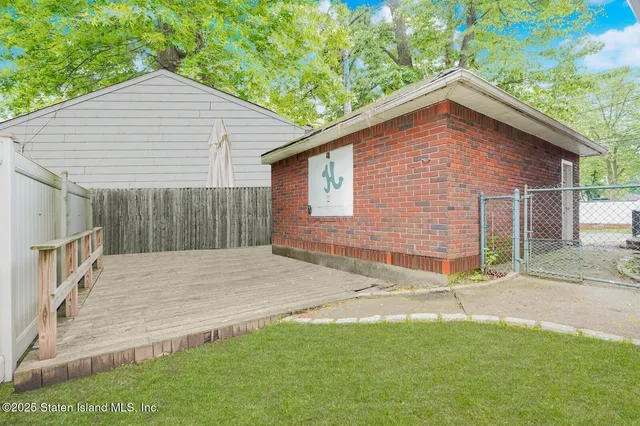 a backyard of a house