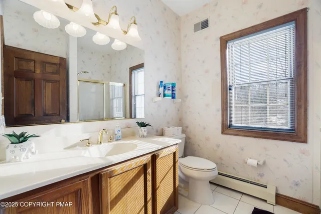 a bath tub sitting in a bathroom