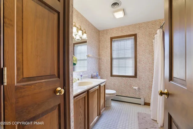 a view of a house with a large window