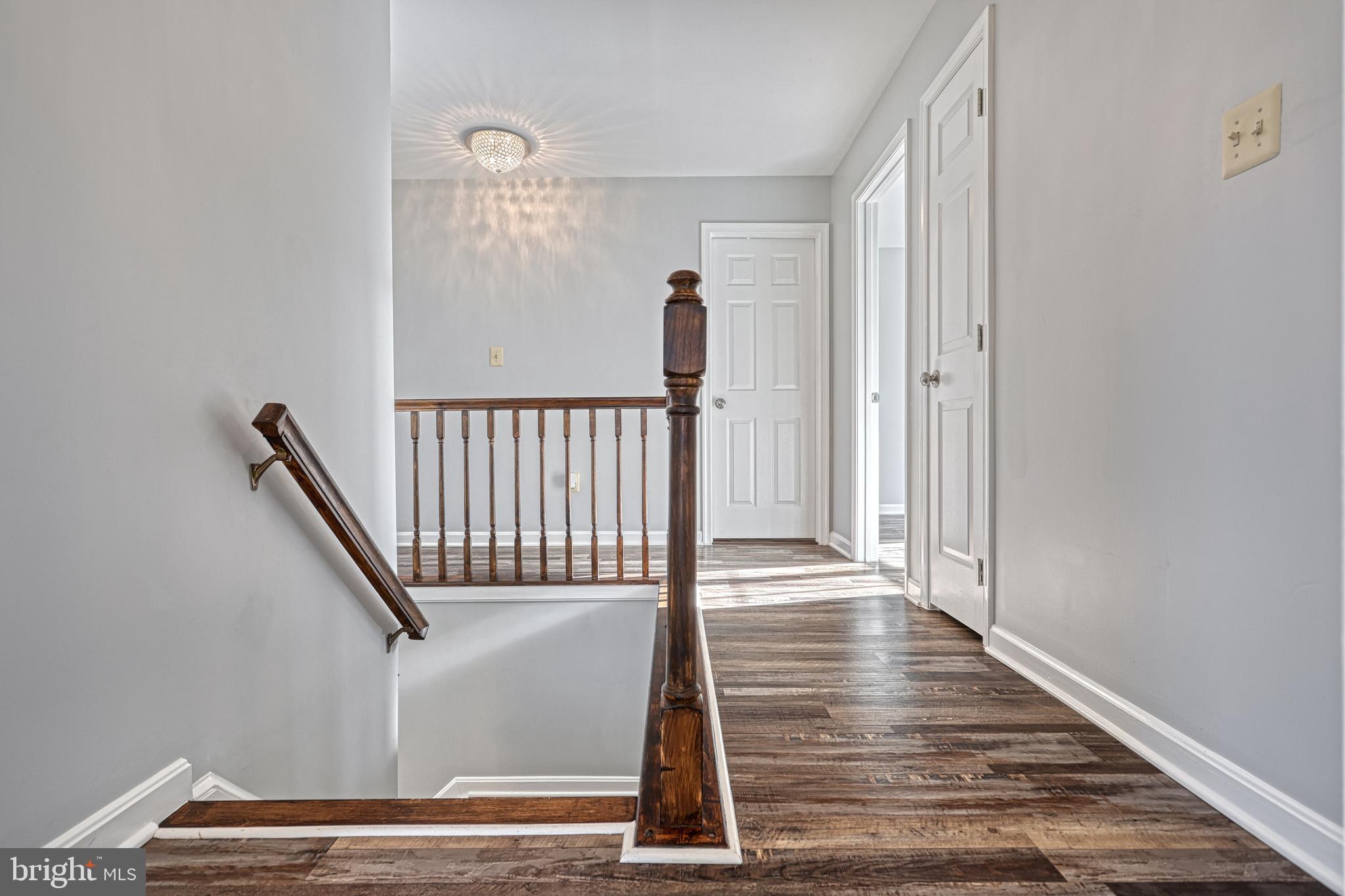 14 Kratz Road Shrewsbury, PA 17361 - Photo 58 of 137 a view of a hallway with wooden floor and stairs