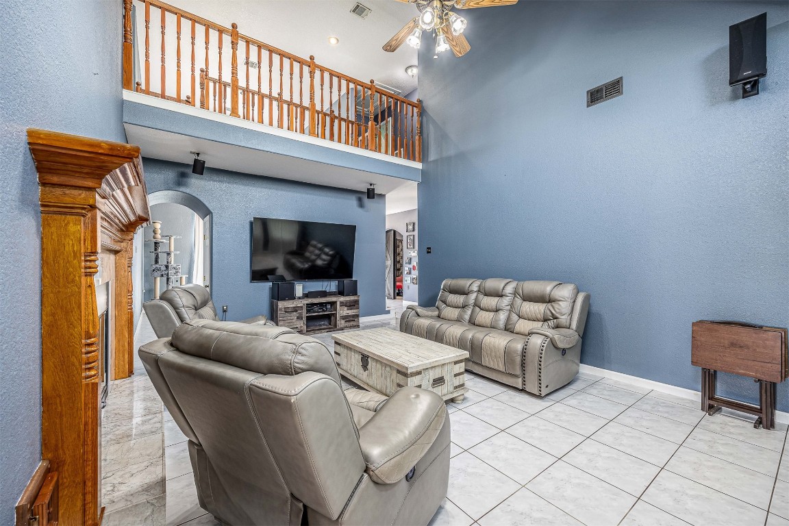 6534 FM 3180 Road Baytown, TX 77523 - Photo 23 of 34 living room open to second floor