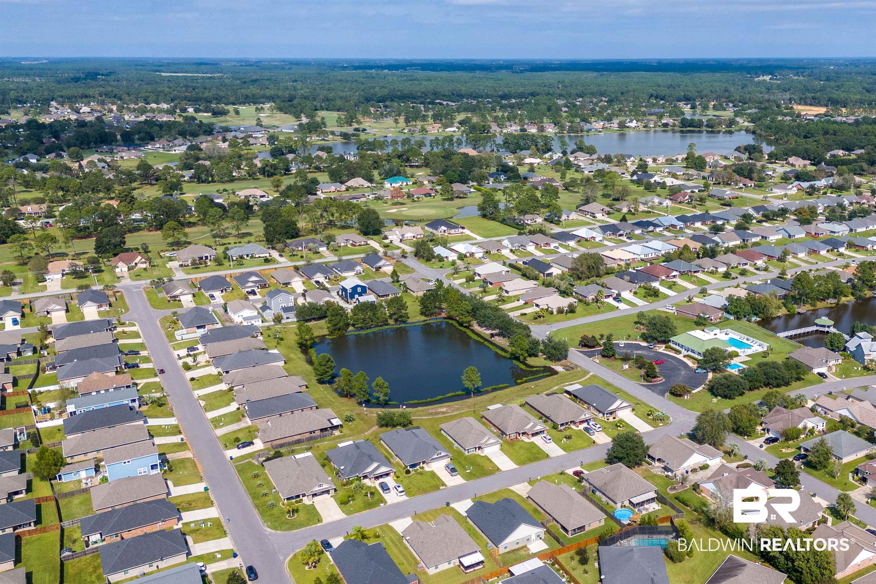8896 Allay Lane Foley, AL 36535 - Photo 19 of 57 Birds eye view of property featuring a water view