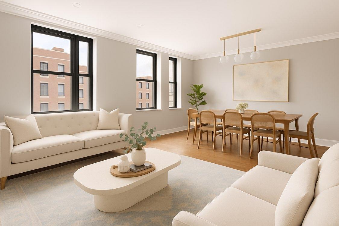 219 West 81st Street, Unit 4A Manhattan, NY 10024 - Photo 1 of 21 a living room with furniture a dining table and a window