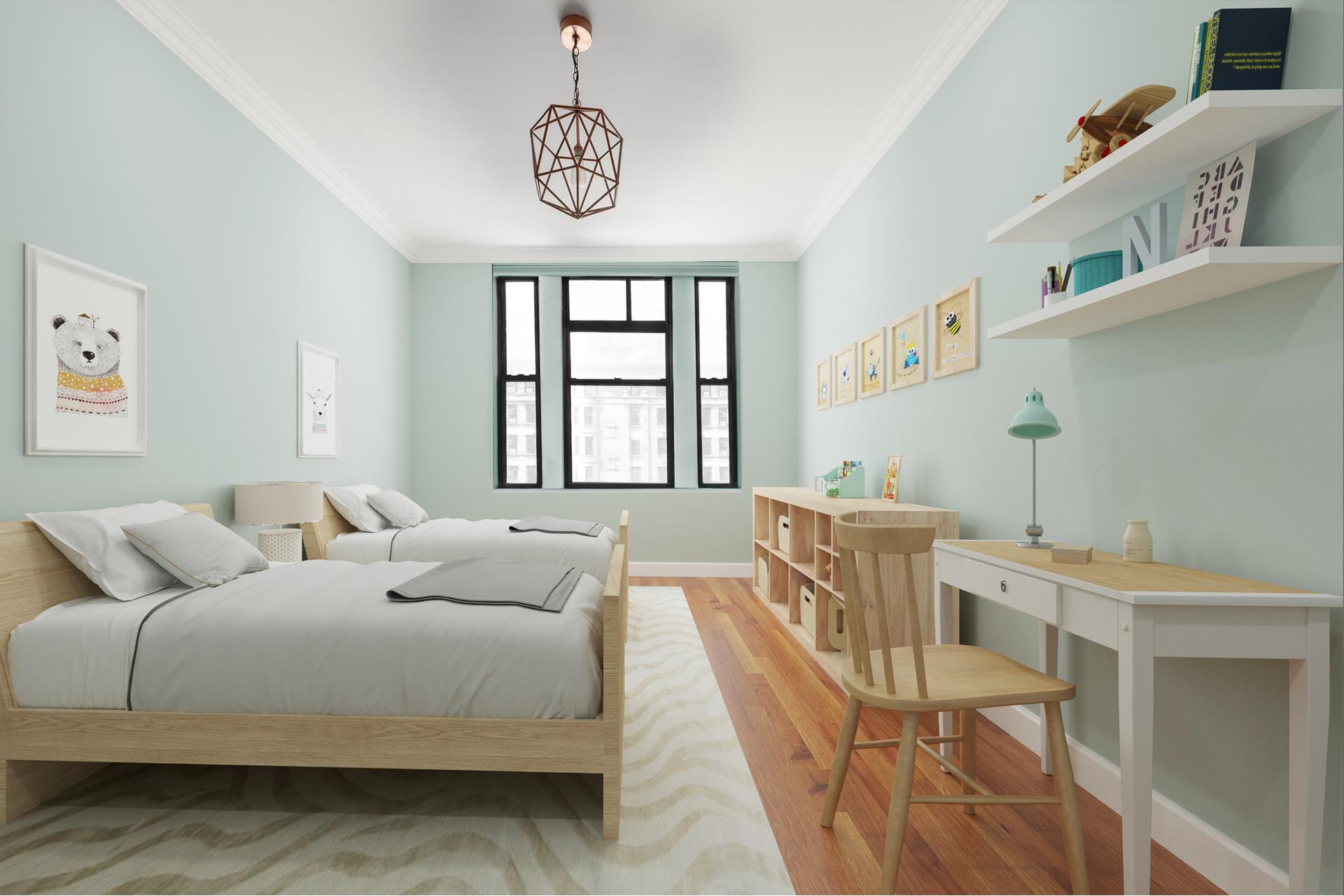 219 West 81st Street, Unit 4A Manhattan, NY 10024 - Photo 9 of 21 a bedroom with furniture and windows