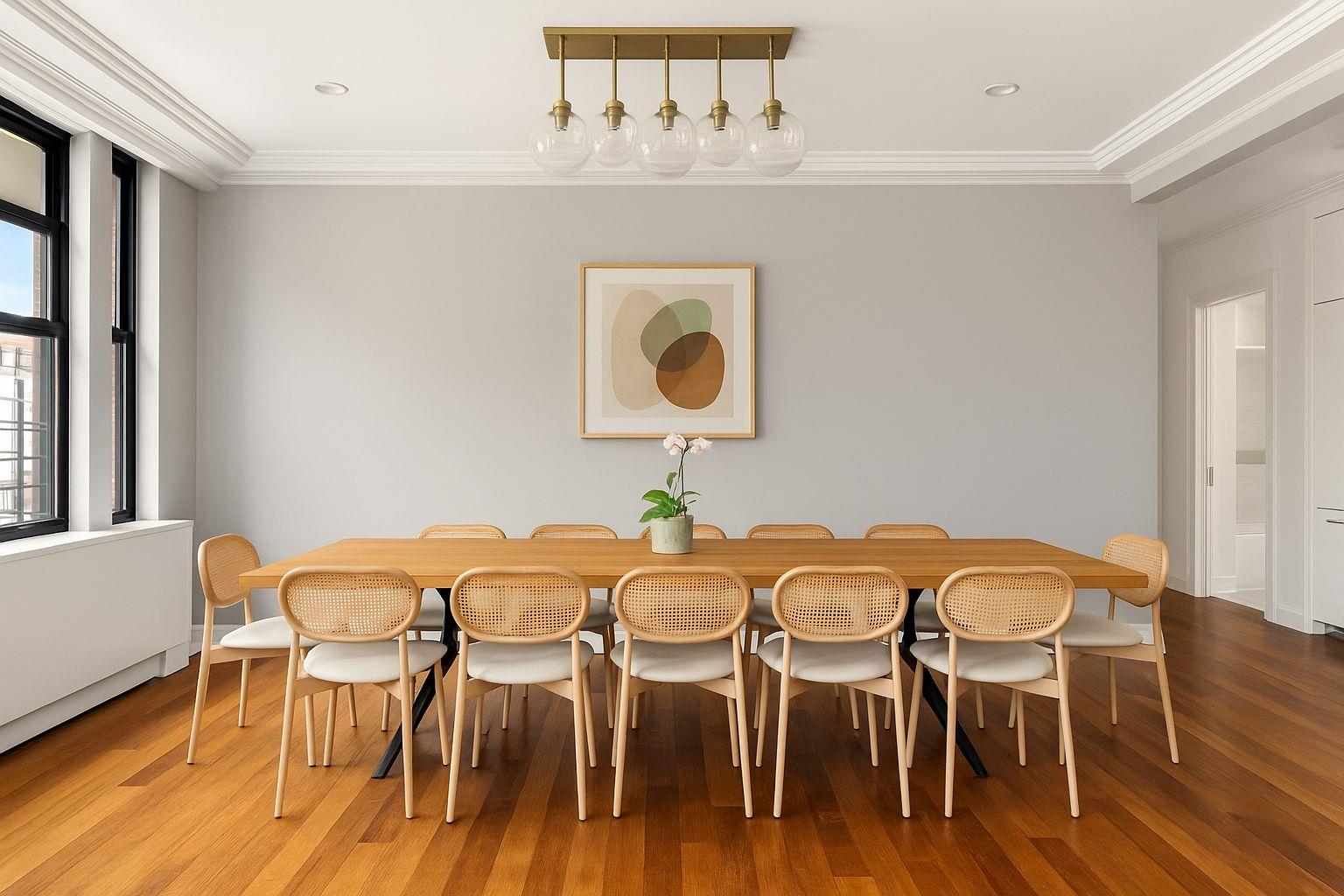 219 West 81st Street, Unit 4A Manhattan, NY 10024 - Photo 3 of 21 a view of a dining room with furniture and wooden floor