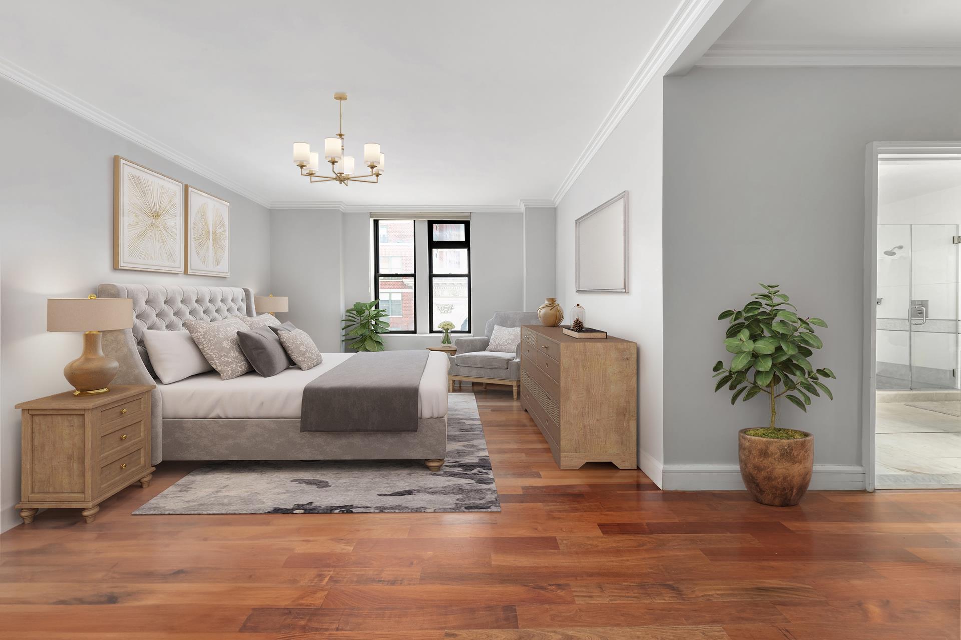 219 West 81st Street, Unit 4A Manhattan, NY 10024 - Photo 7 of 21 a living room with furniture and a potted plant