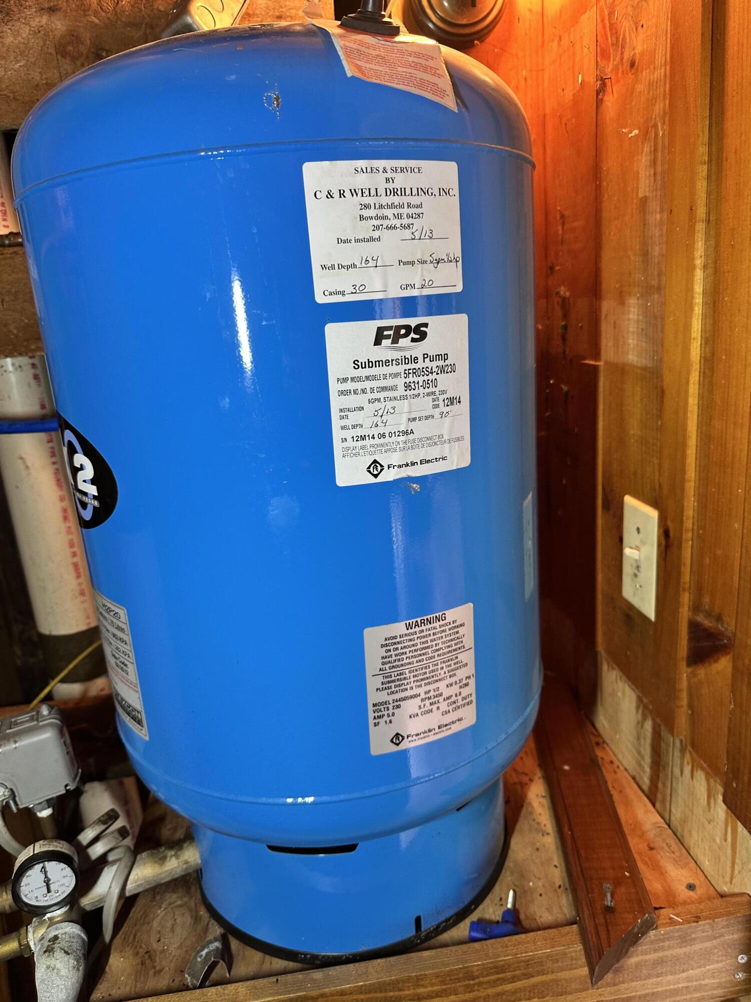 218 Plummer Road Richmond, ME 04357 - Photo 34 of 34 PRESSURE TANK