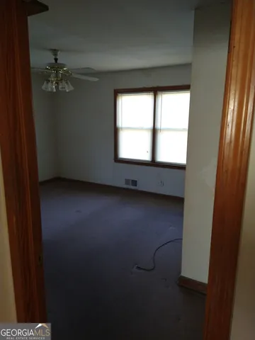 an empty room with a window