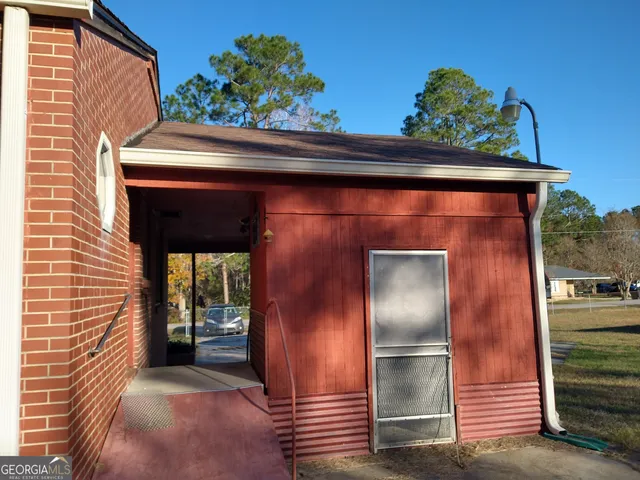 a view of front door