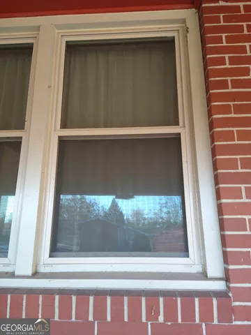 a view of wooden door