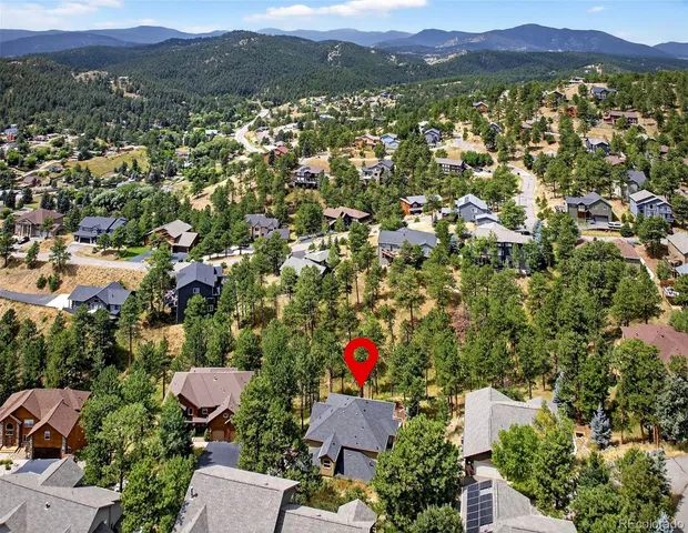 a view of city and mountain