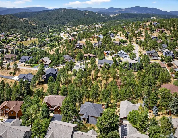 an aerial view of multiple house
