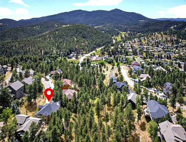 a view of city and mountain