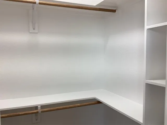 a view of a small space with closet