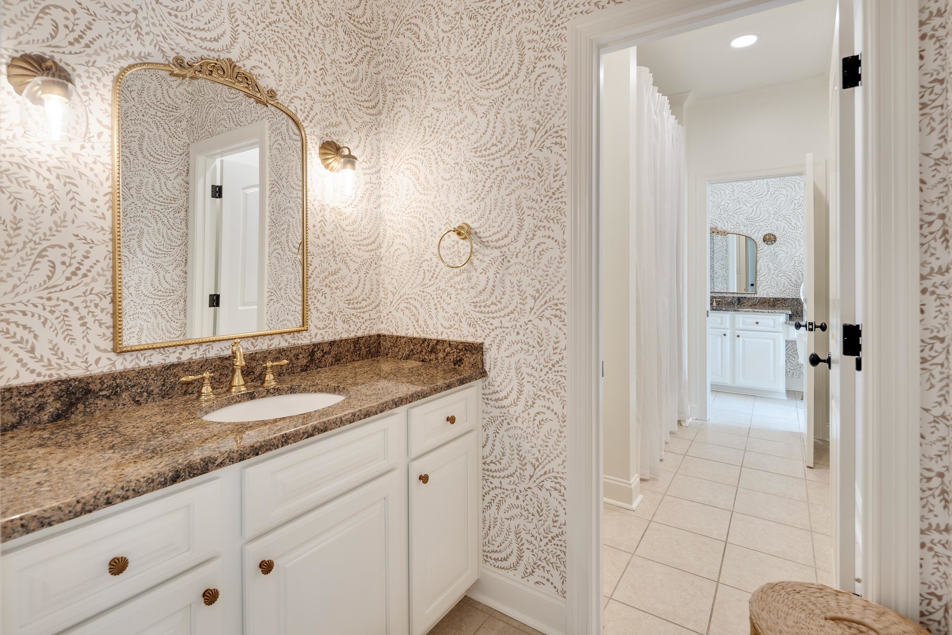 101 North Grove Park Road Memphis, TN 38117 - Photo 19 of 40 Bathroom featuring light tile patterned floors, vanity, and recessed lighting