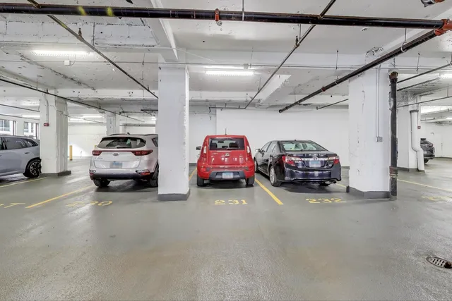 a living room with a large window