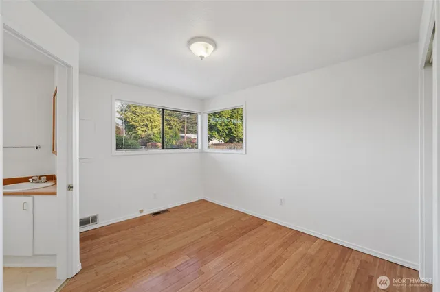 an empty room with a window