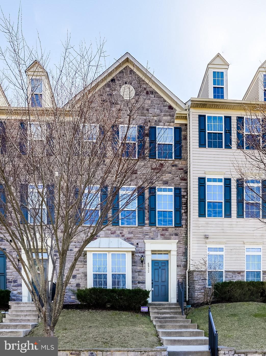 a front view of a building