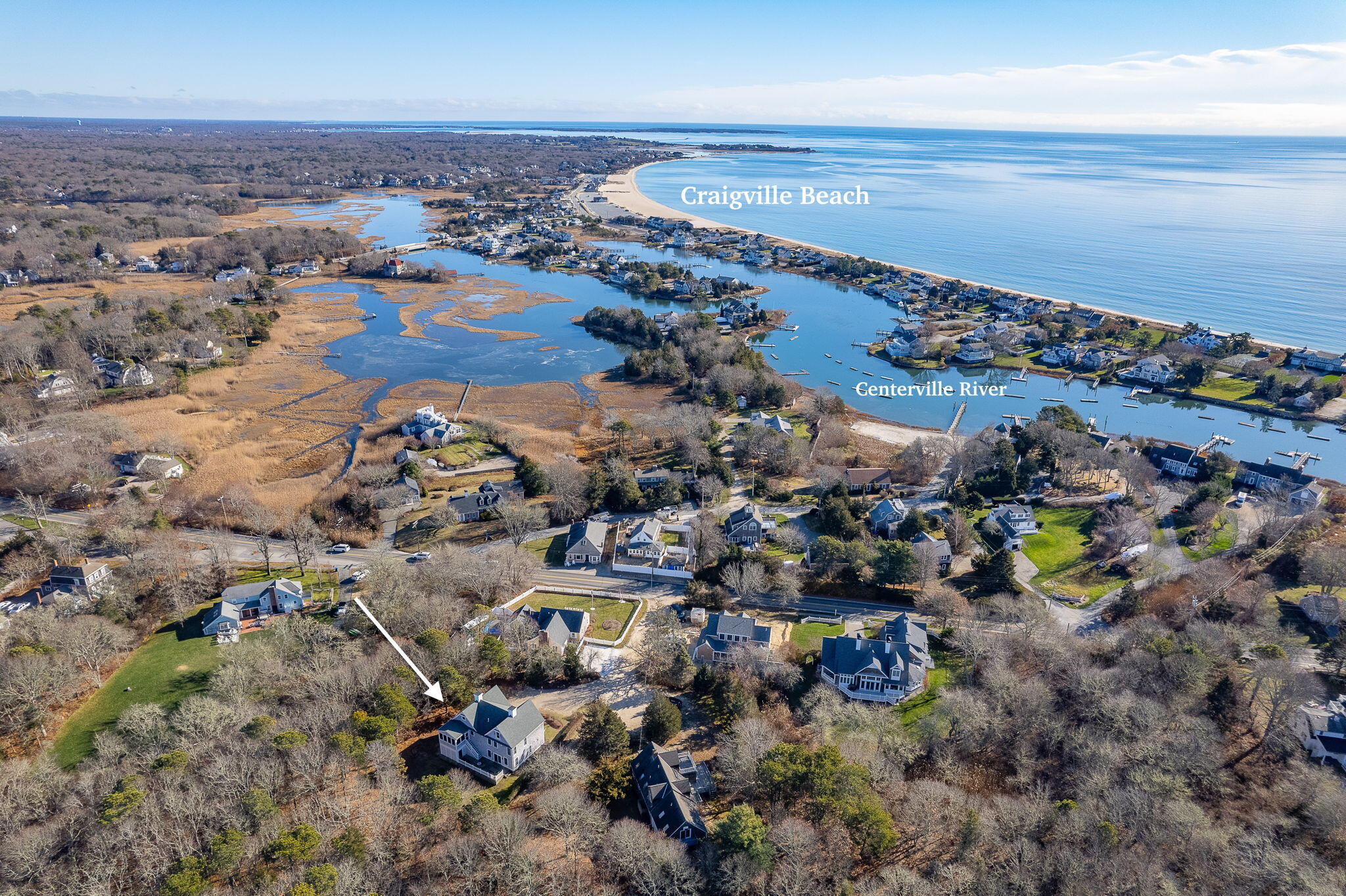 12 South Cedar Street Centerville, MA 02632 - Photo 2 of 42 an aerial view of beach and ocean
