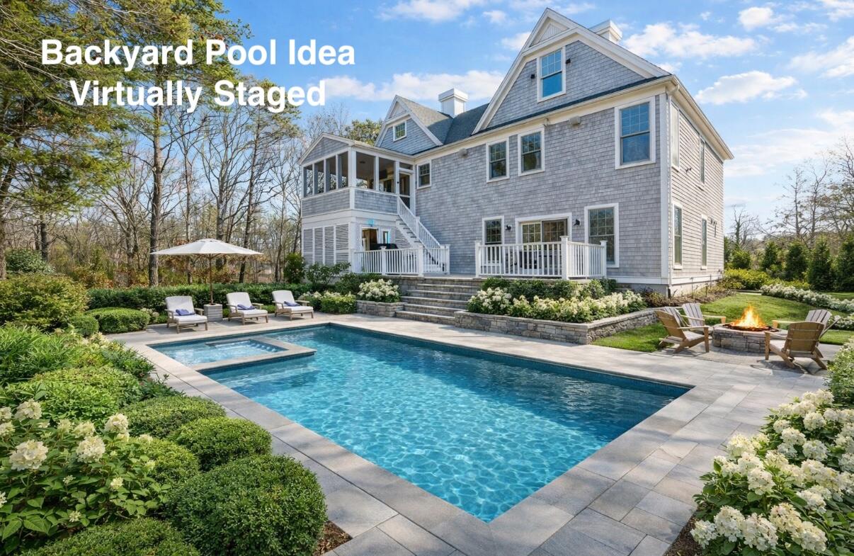 12 South Cedar Street Centerville, MA 02632 - Photo 36 of 42 a front view of a house with swimming pool and sitting area