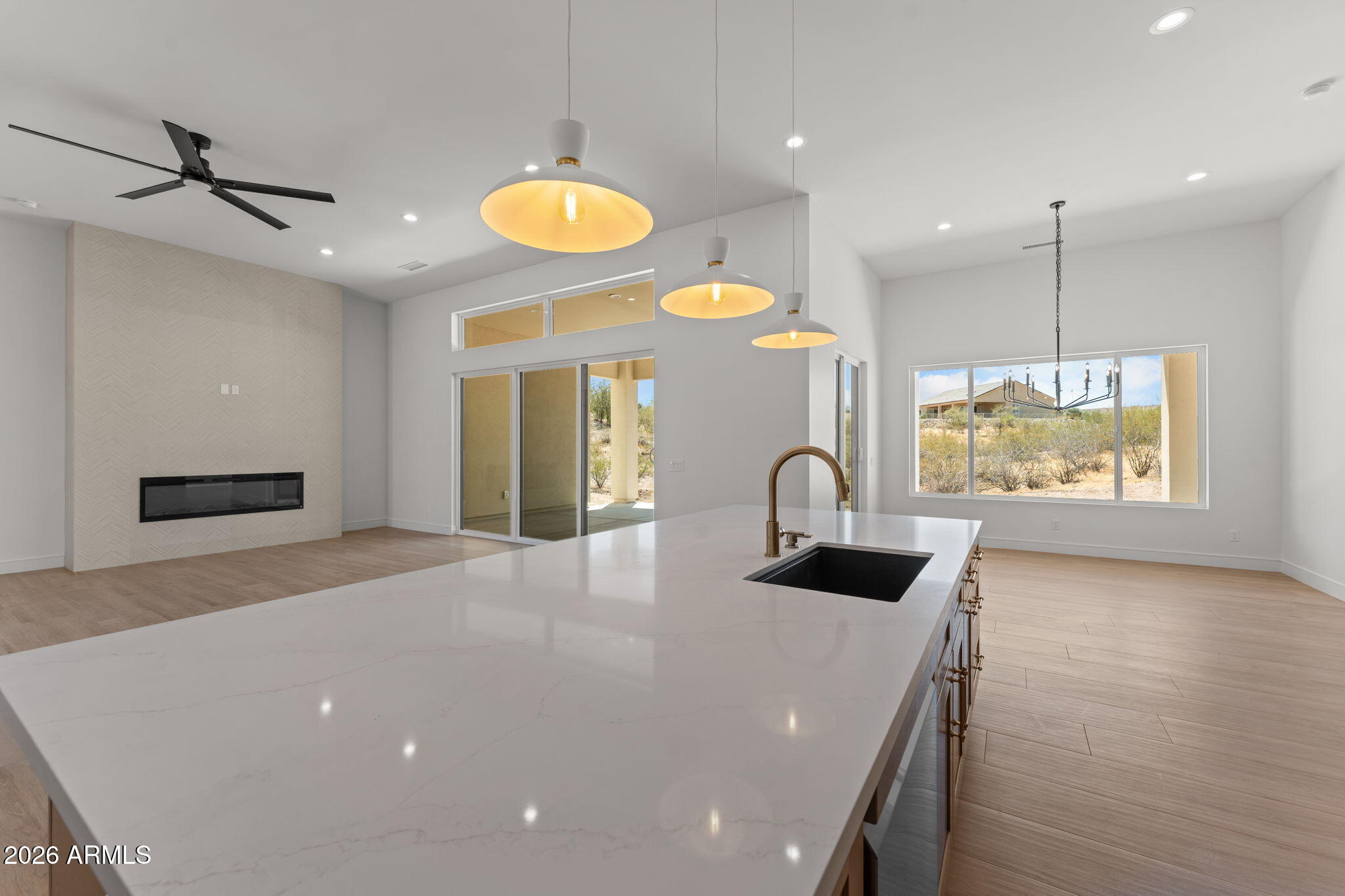 2855 Percheron Road Wickenburg, AZ 85390 - Photo 30 of 58 a view of a kitchen with a sink and a large window