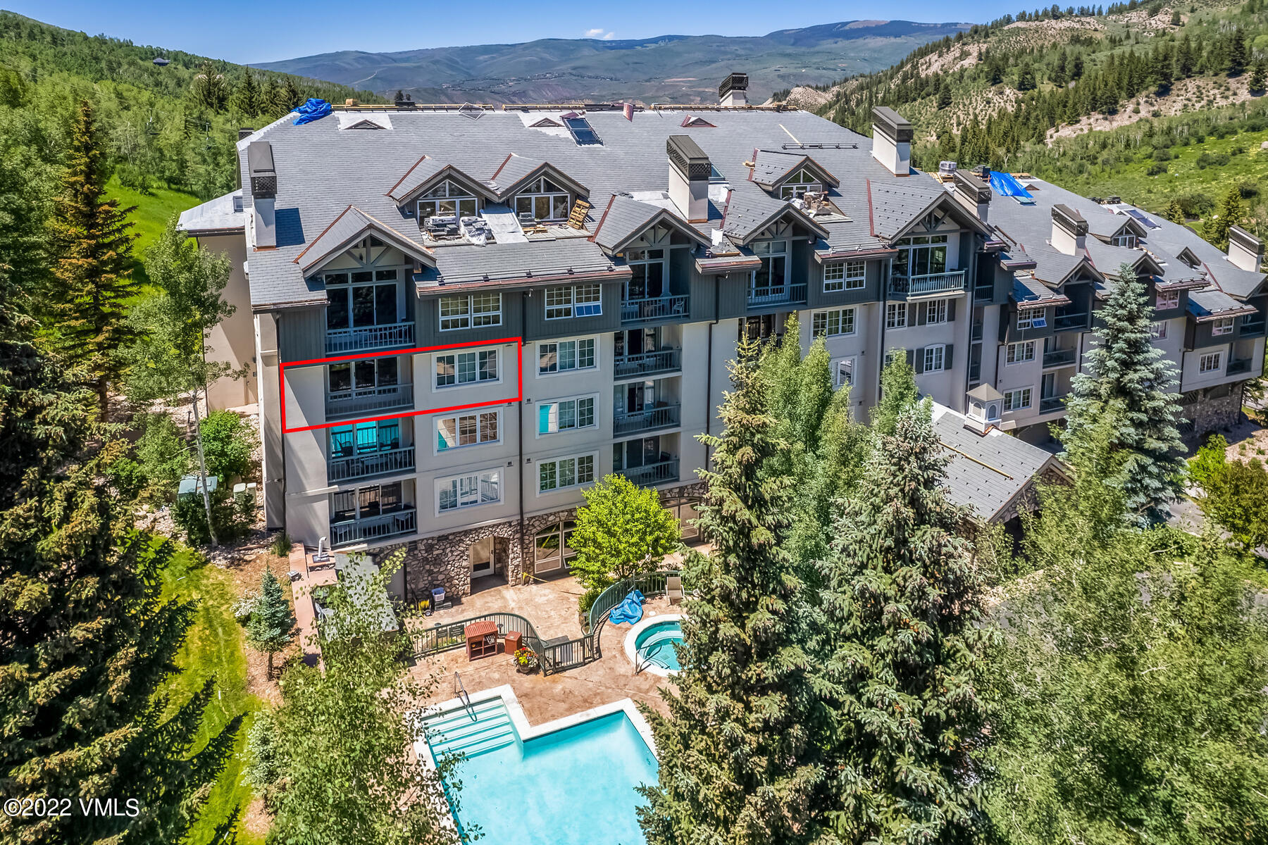 1120 Village Road, Unit 402 Beaver Creek, CO 81620 - Photo 45 of 46 an aerial view of multiple houses