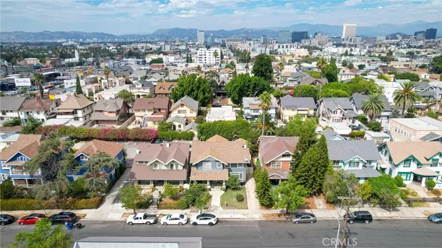 an aerial view of multiple house