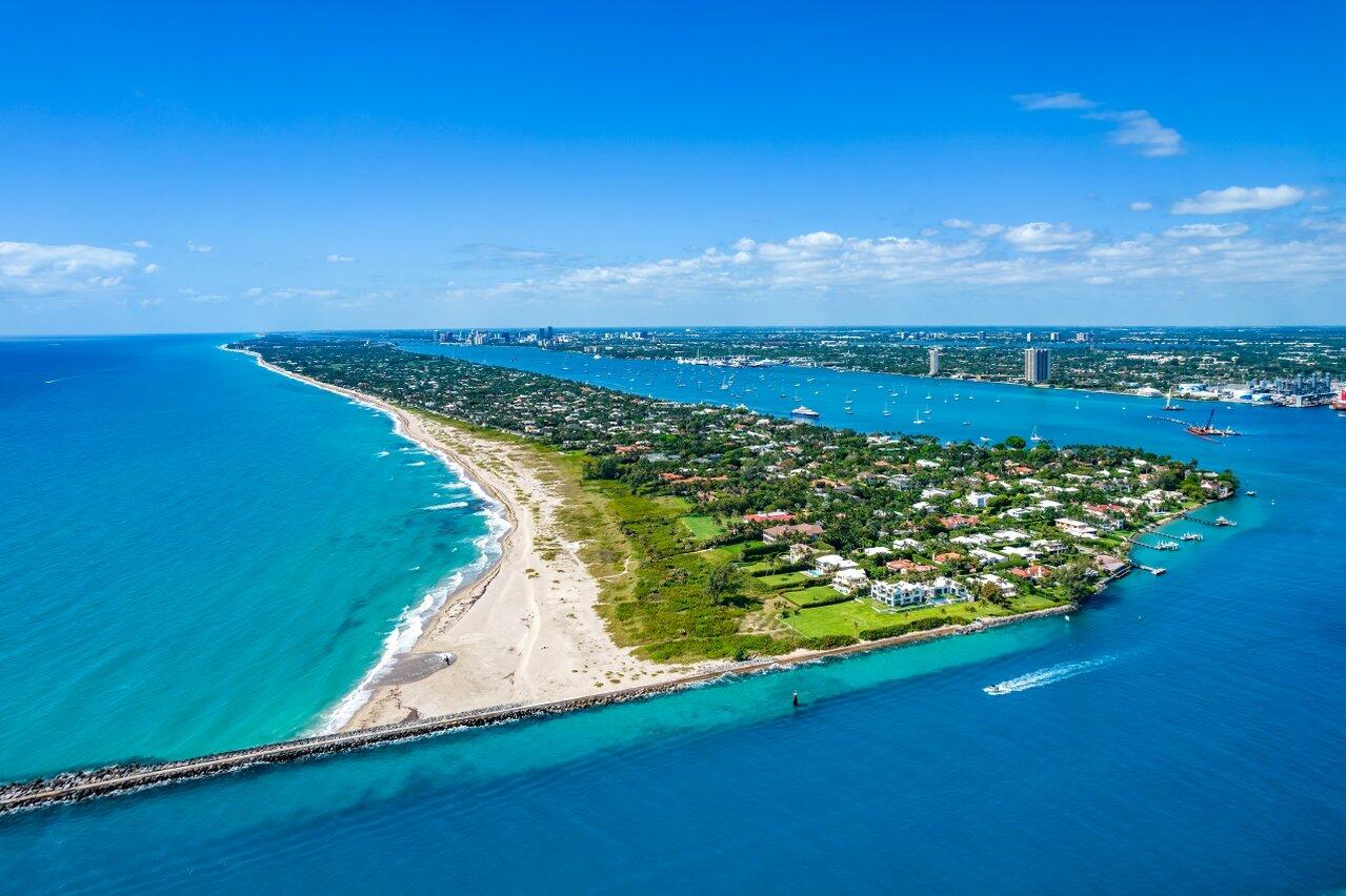3550 South Ocean Boulevard, Unit 2D South Palm Beach, FL 33480 - Photo 55 of 55 an aerial view of a golf course with a ocean view