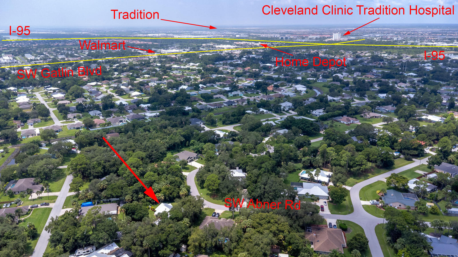 2365 Southwest Abner Road Port St. Lucie, FL 34953 - Photo 50 of 52 Aerial View (2)